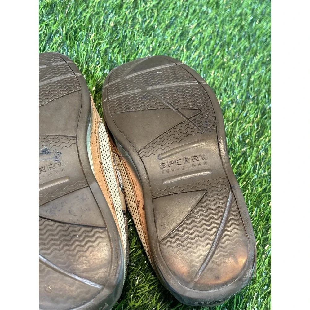 Sperry Top-Sider Boys Boat Shoes Size 4M Brown Leather – Fair Condition‎